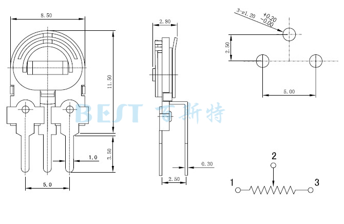 碳膜可調電阻RM085C-H2